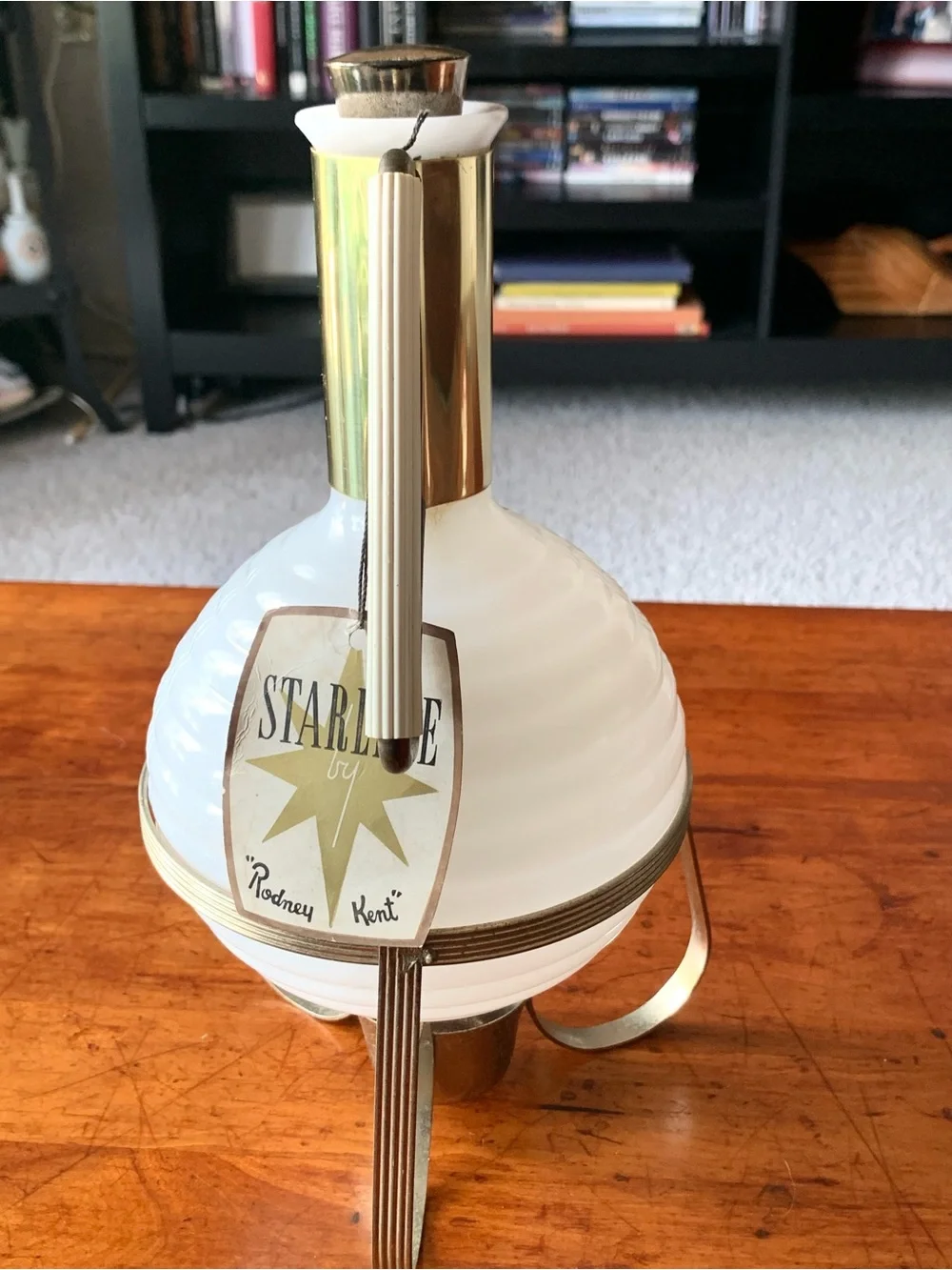 Vintage Starline Rodney Kent Carafe & Warmer Atomic MCM Decanter 815